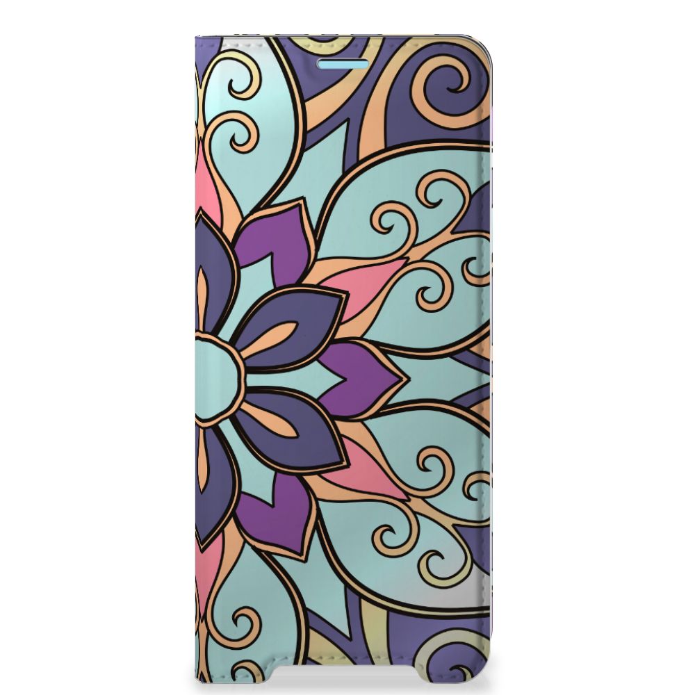 Sony Xperia 10 III Smart Cover Purple Flower - B2C Telecom