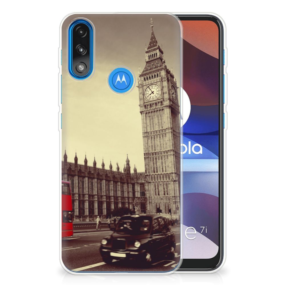 Motorola Moto E7/E7i Power Siliconen Back Cover Londen