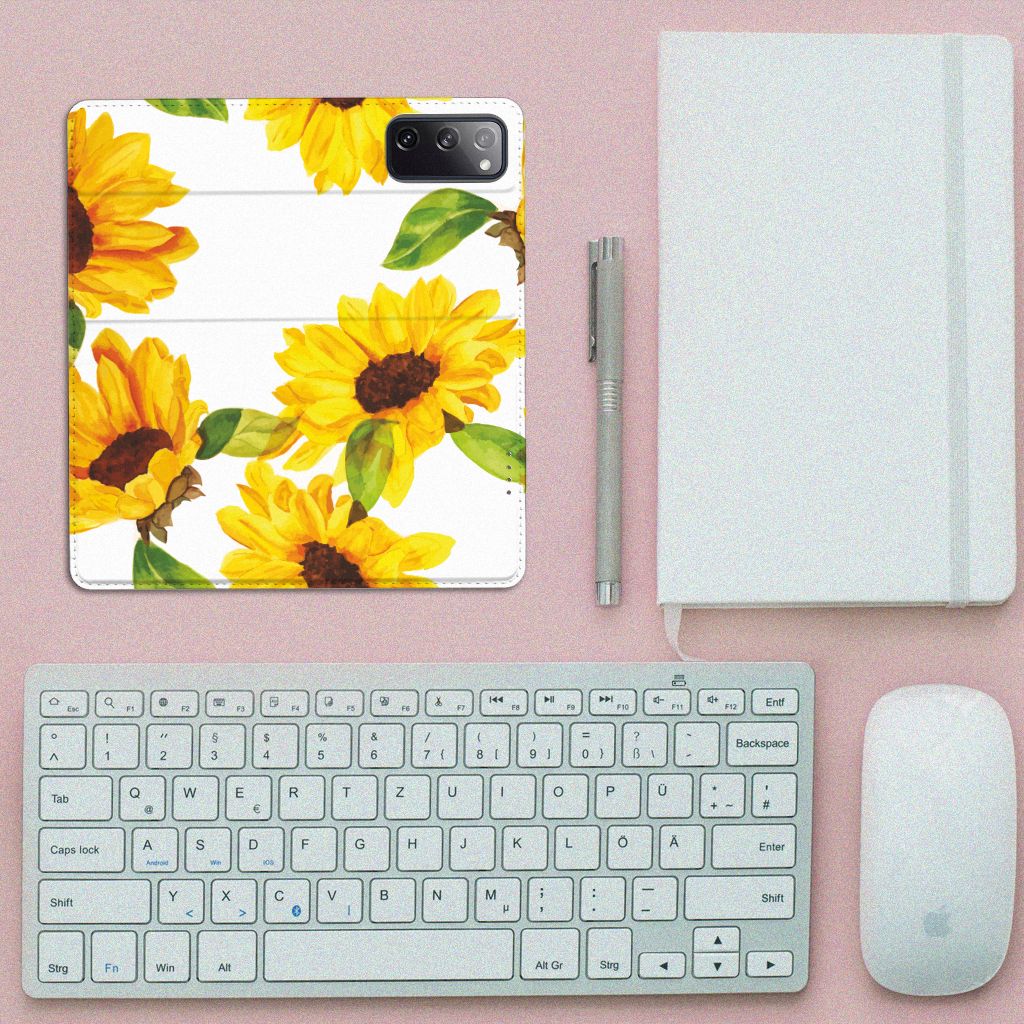 Smart Cover voor Samsung Galaxy S20 FE Zonnebloemen - B2C Telecom