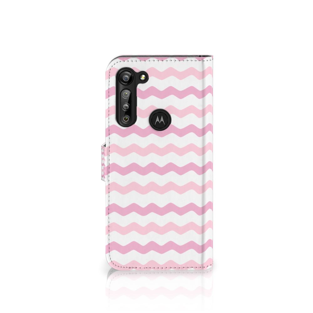 Motorola G8 Power Telefoon Hoesje Waves Roze