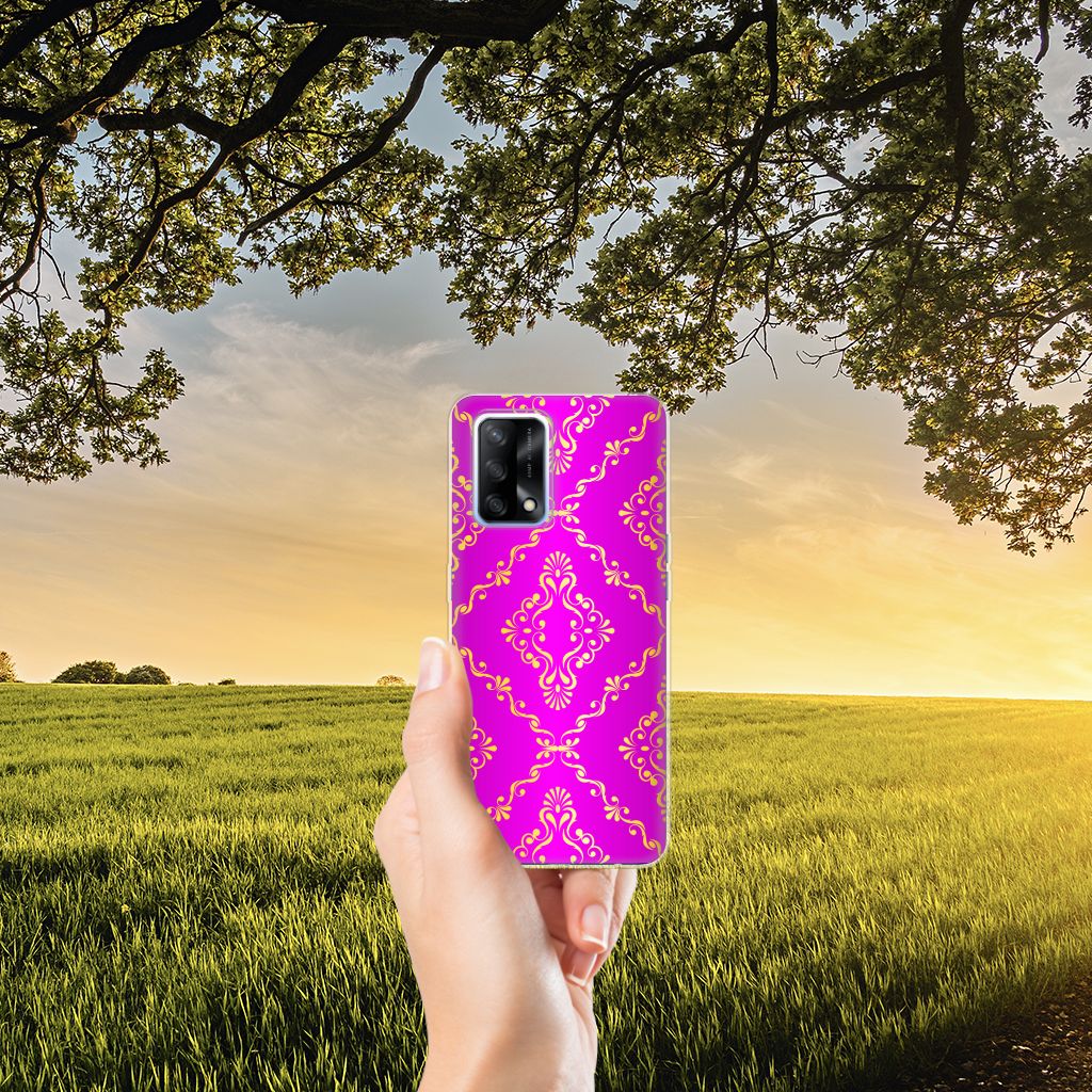 Siliconen Hoesje OPPO A74 4G Barok Roze B2C Telecom