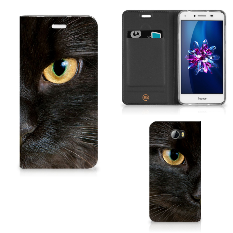 Huawei Y5 2 | Y6 Compact Hoesje maken Zwarte Kat