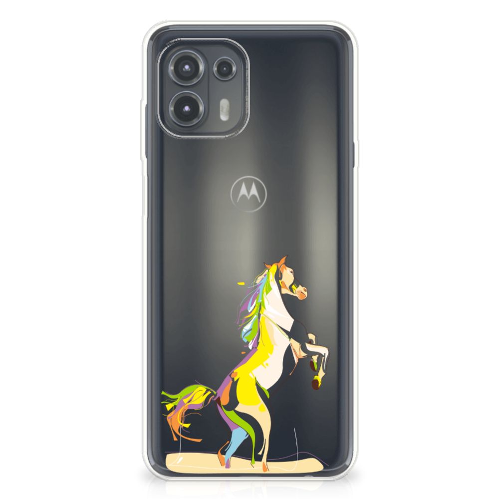 Motorola Edge 20 Lite Telefoonhoesje met Naam Horse Color B2C Telecom