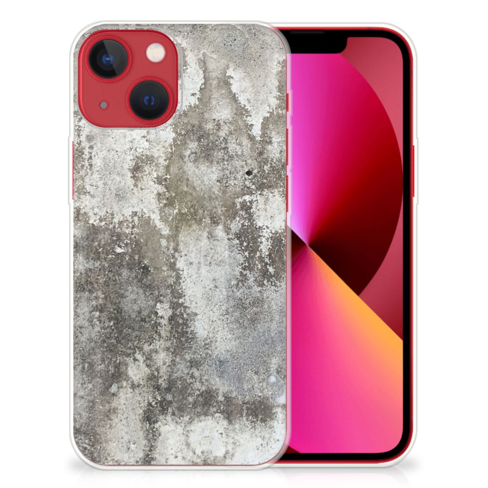 Apple iPhone 13 TPU Siliconen Hoesje Beton Print B2C Telecom