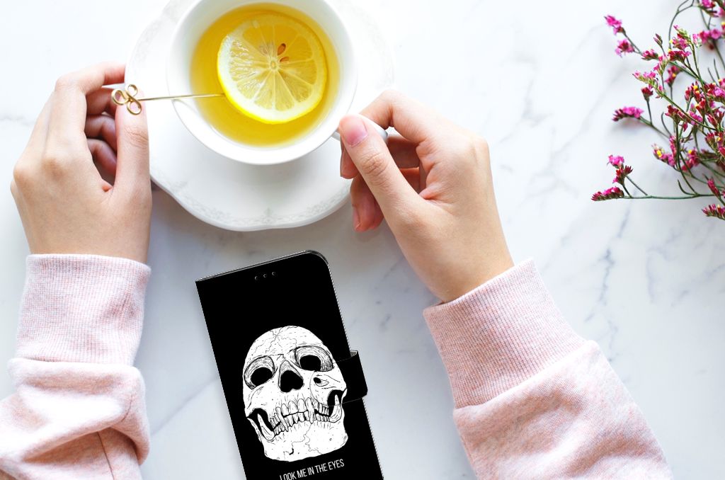 Telefoonhoesje met Naam Google Pixel 7 Skull Eyes