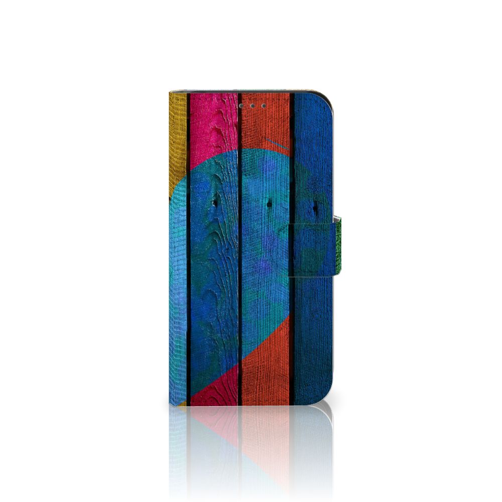 Samsung Galaxy Xcover 5 Book Style Case Wood Heart - Cadeau voor je Vriend