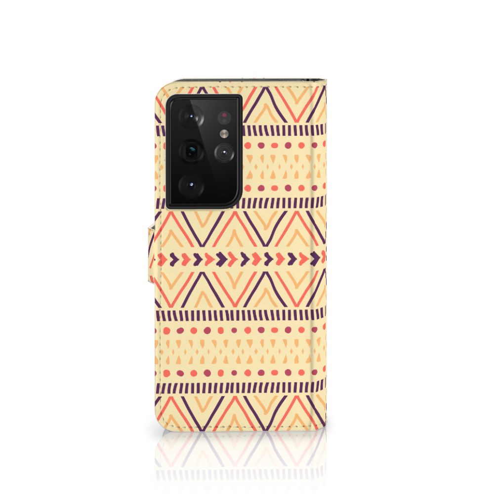 Samsung Galaxy S21 Ultra Telefoon Hoesje Aztec Yellow