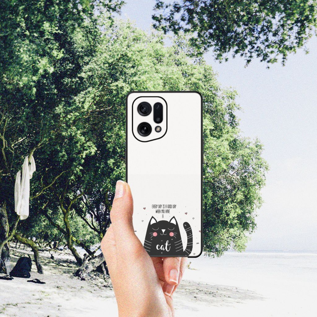 OPPO Find X5 Hoesje Cat Good Day B2C Telecom