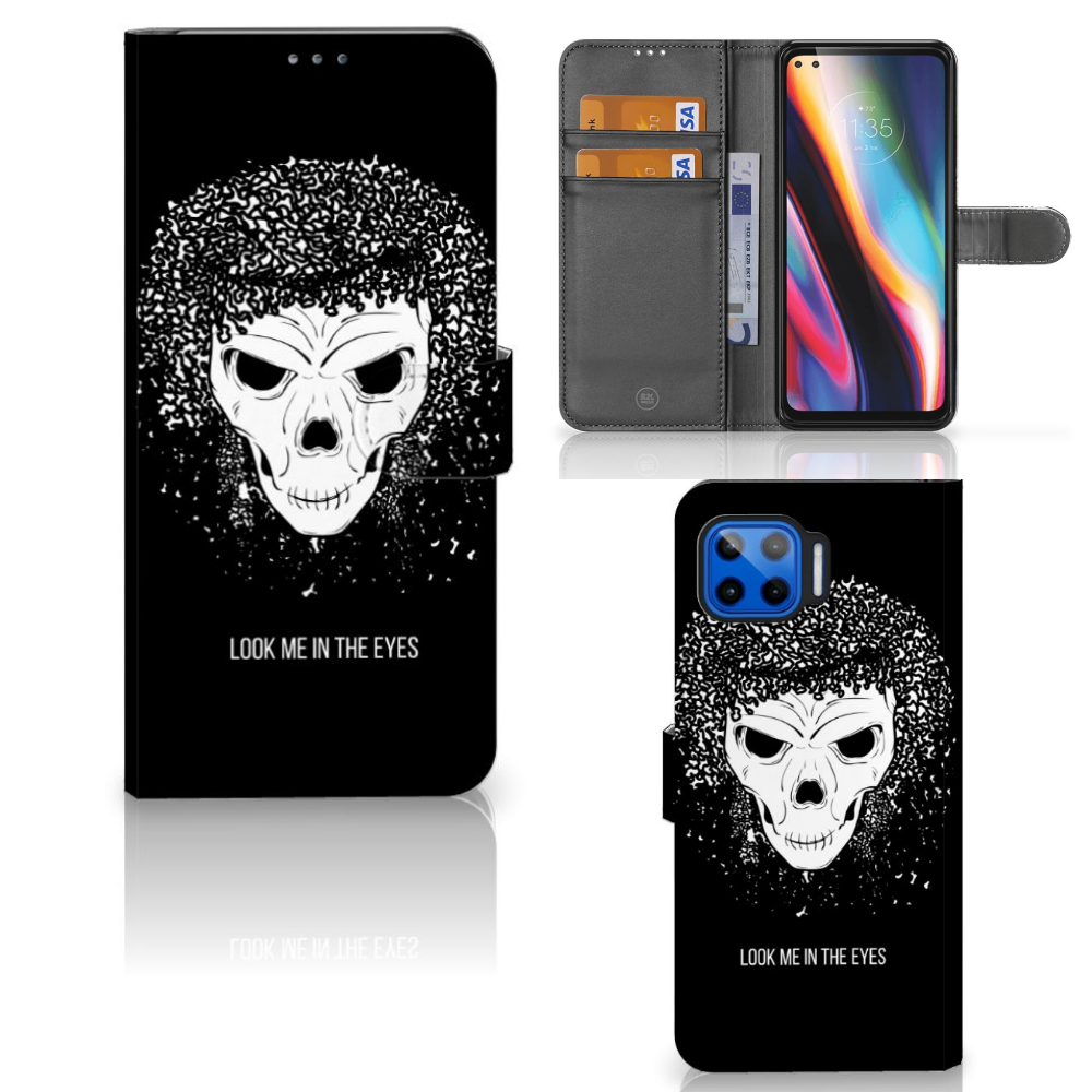 Telefoonhoesje met Naam Motorola Moto G 5G Plus Skull Hair