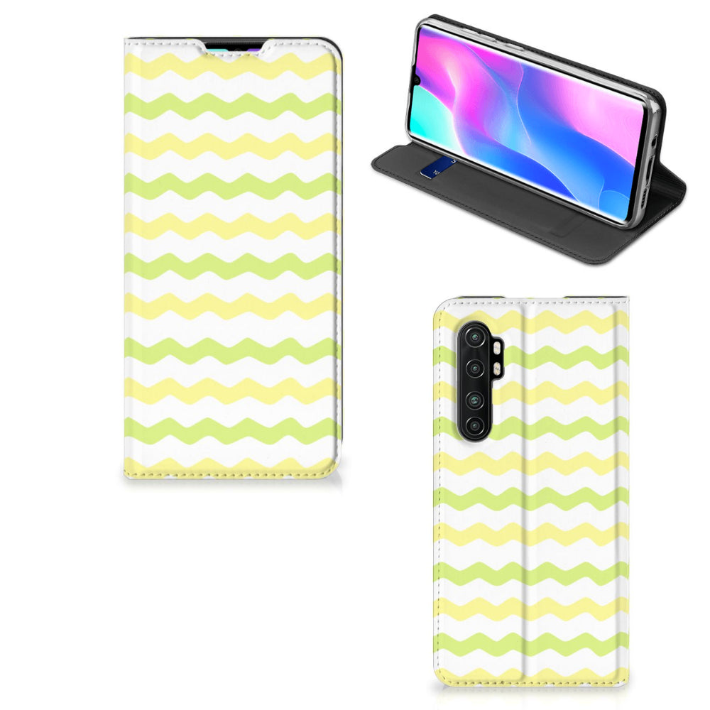 Xiaomi Mi Note 10 Lite Hoesje met Magneet Waves Yellow