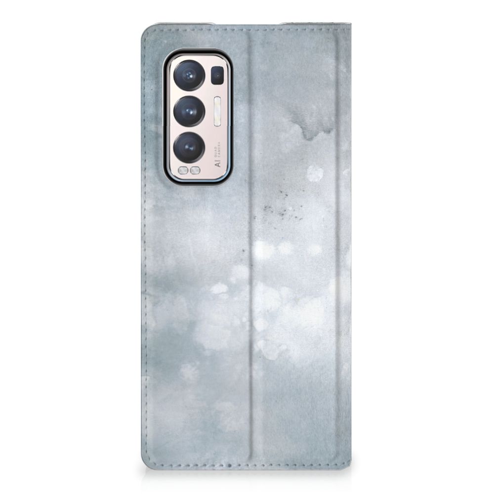 Bookcase OPPO Find X3 Neo Painting Grey - B2C Telecom