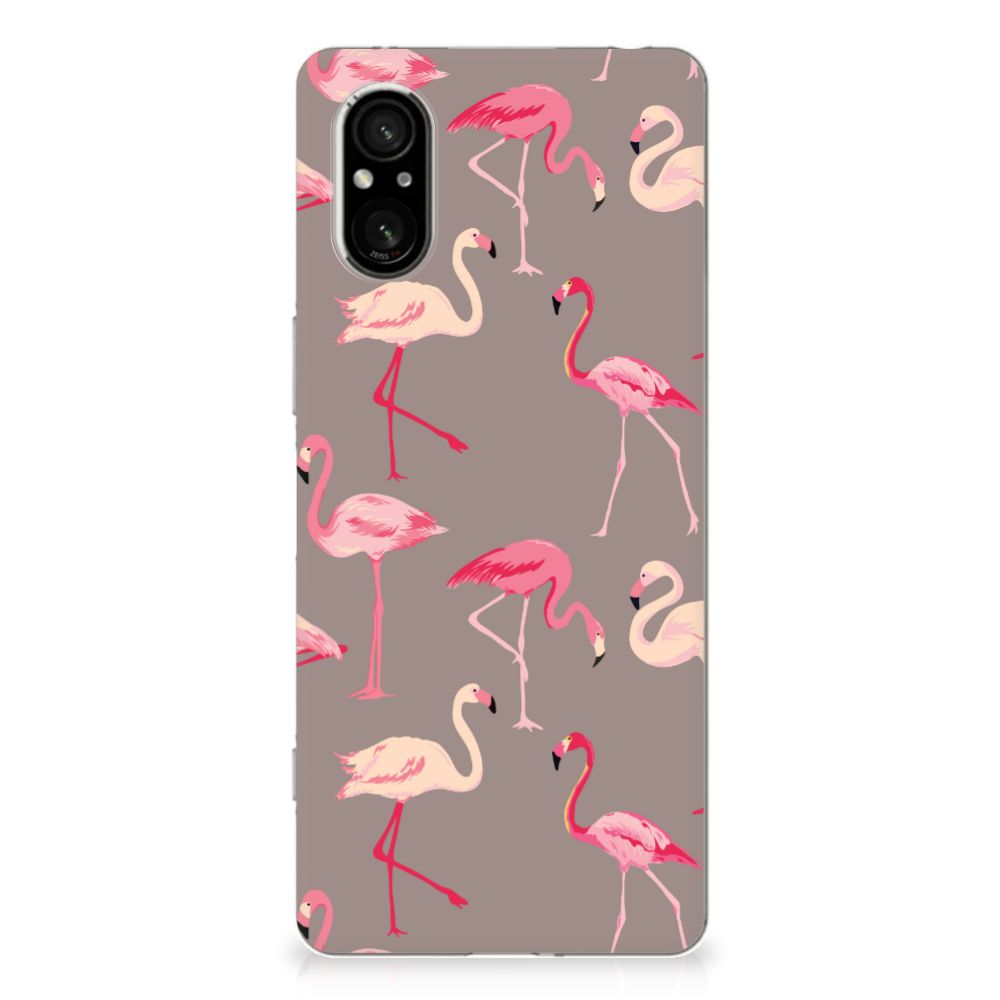 Sony Xperia 5 V TPU Hoesje Flamingo