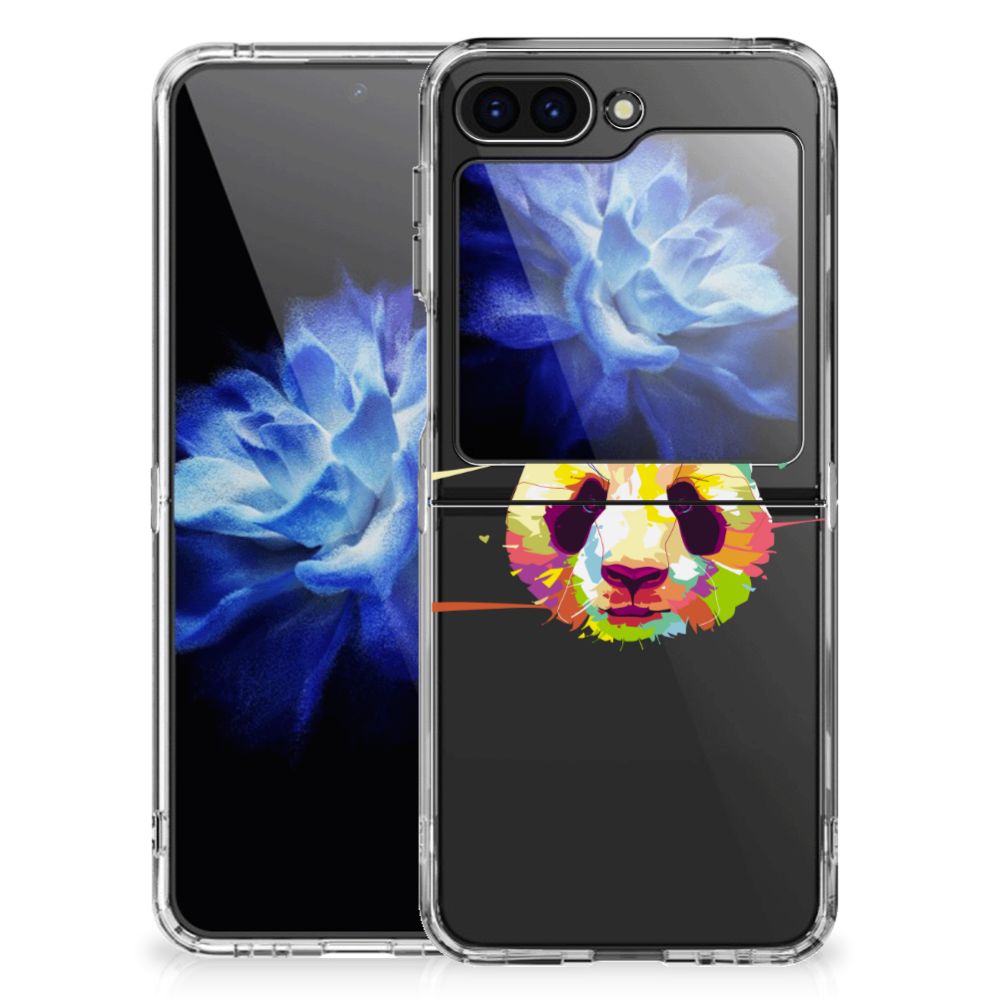 Samsung Galaxy Z Flip 5 Telefoonhoesje met Naam Panda Color
