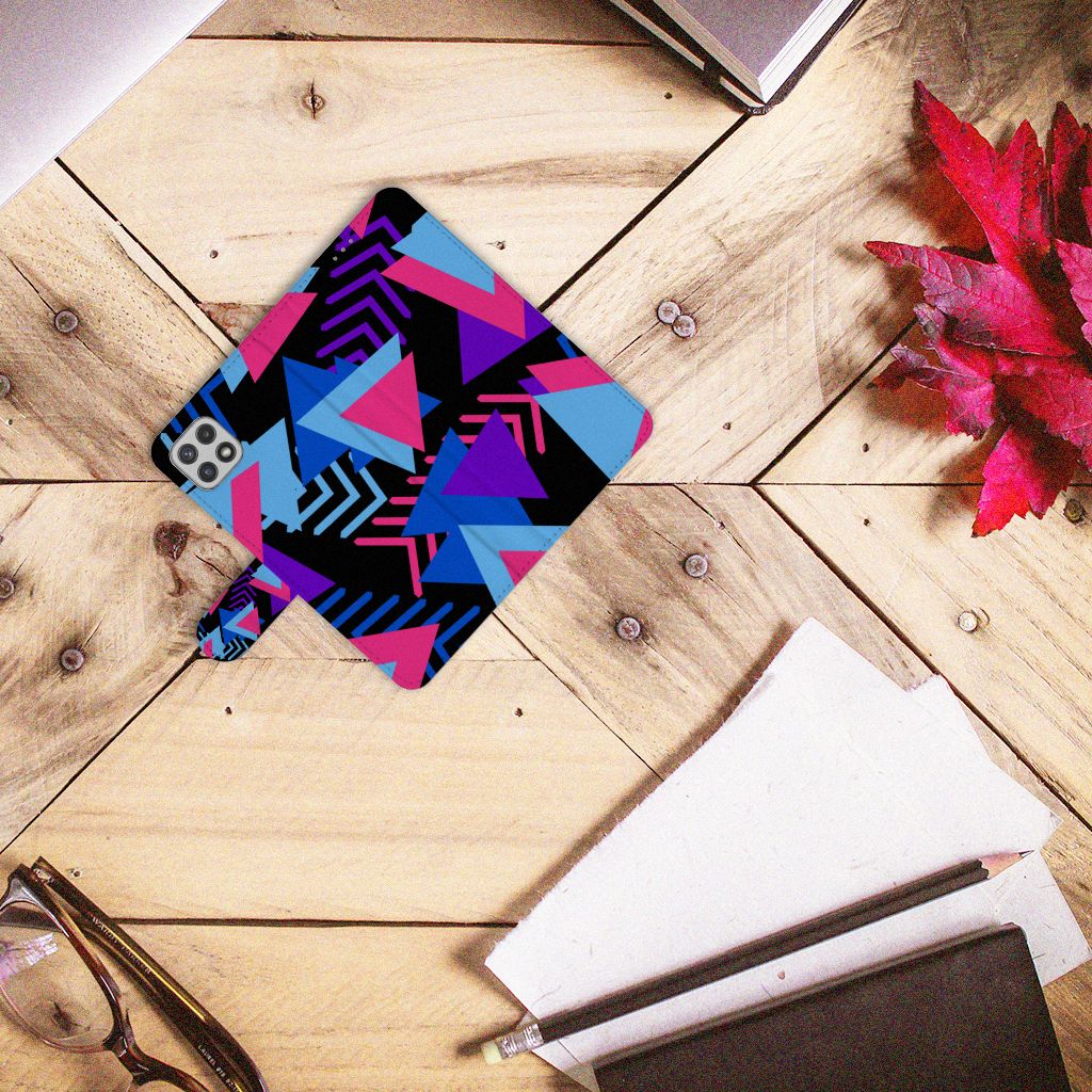 Samsung Galaxy A22 5G Book Case Funky Triangle