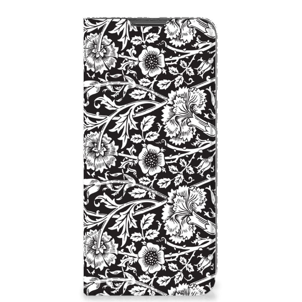 Motorola Moto G22 Smart Cover Black Flowers - B2C Telecom