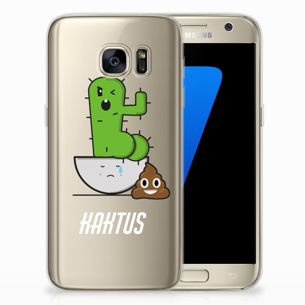 Samsung Galaxy S7 Telefoonhoesje met Naam Cactus Poo