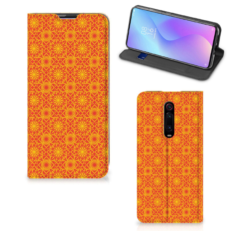Xiaomi Redmi K20 Pro Hoesje met Magneet Batik Oranje - B2C Telecom
