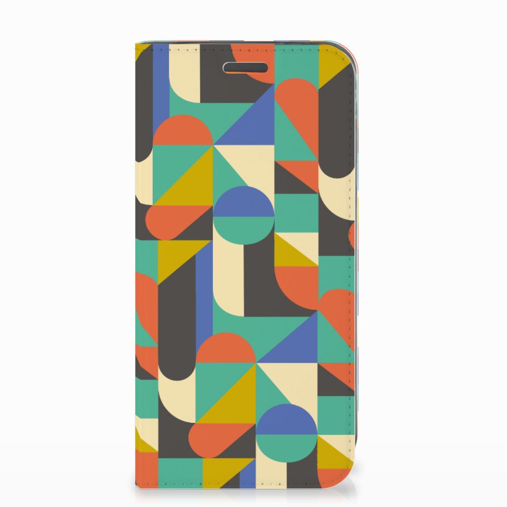 Motorola Moto E5 Play Hoesje met Magneet Funky Retro