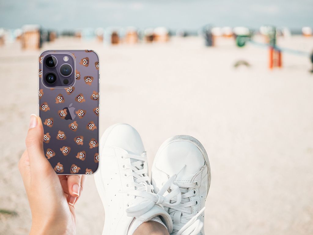 TPU bumper voor Apple iPhone 14 Pro Poep Emojis B2C Telecom