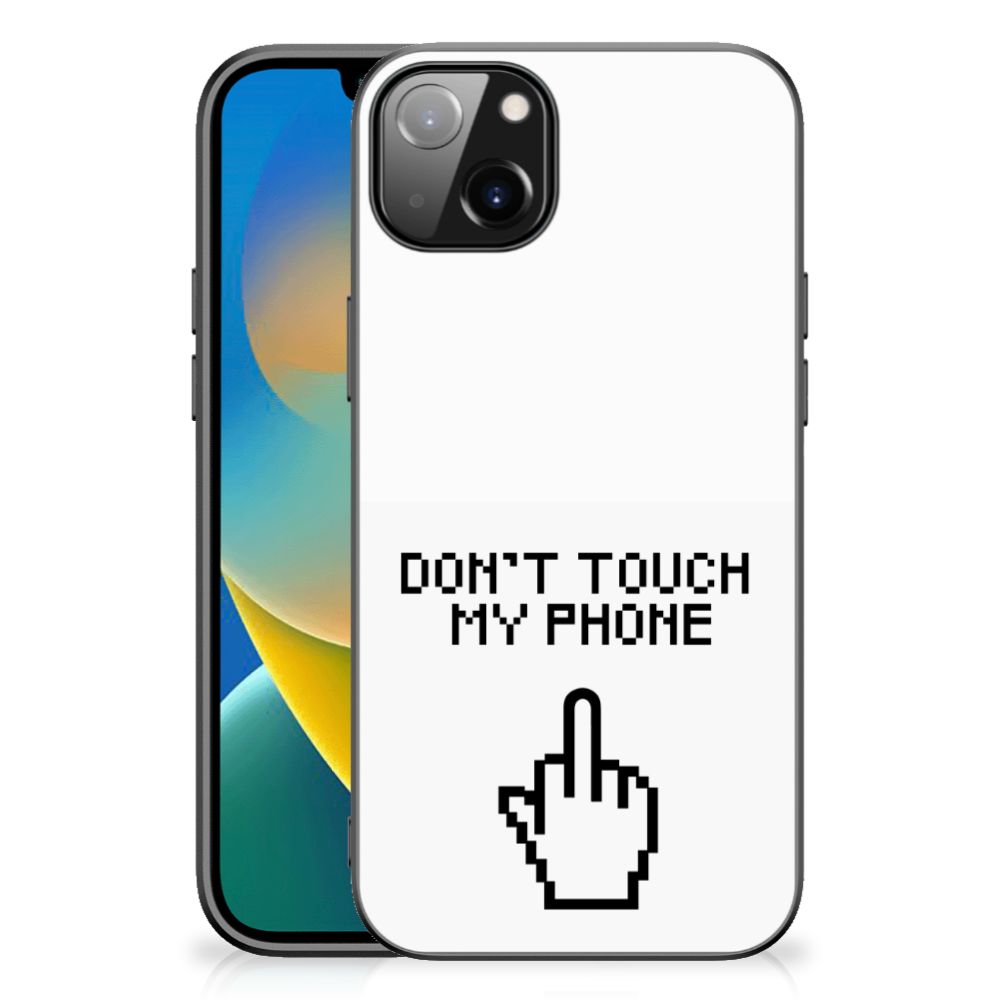 iPhone 14 Plus Telefoon Hoesje Finger Don't Touch My Phone