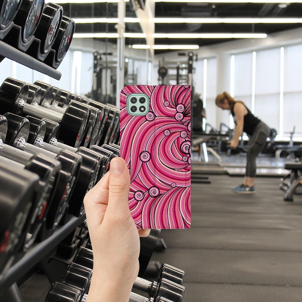 Samsung Galaxy A22 5G Bookcase Swirl Pink - B2C Telecom