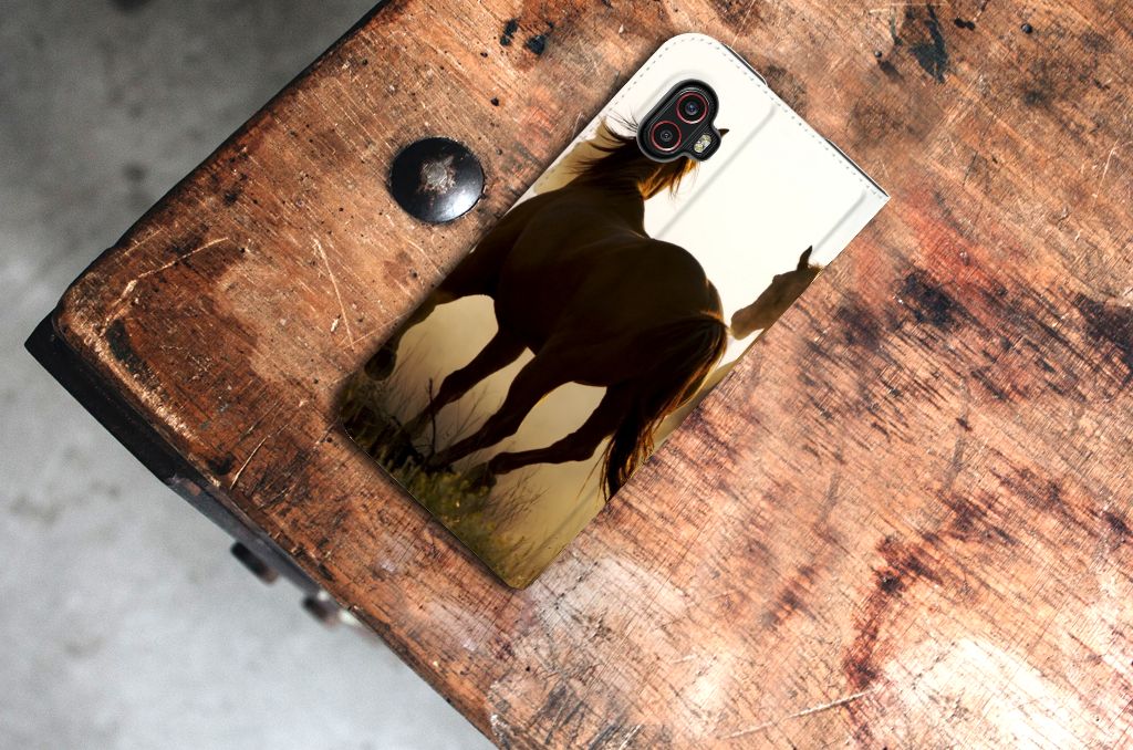 Samsung Galaxy Xcover 6 Pro Hoesje maken Design Cowboy met paardenafbeelding