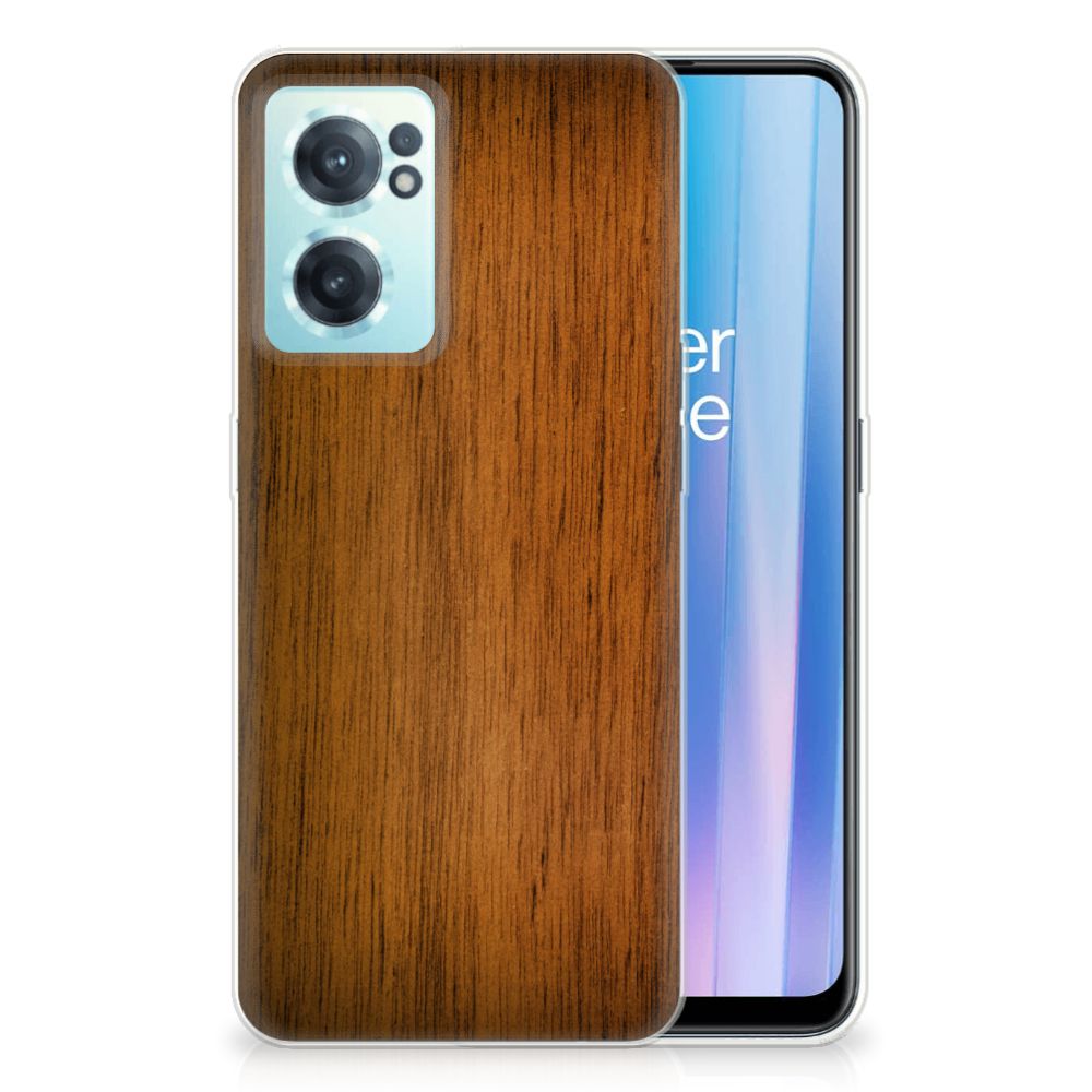 OnePlus Nord CE 2 5G Bumper Hoesje Donker Hout