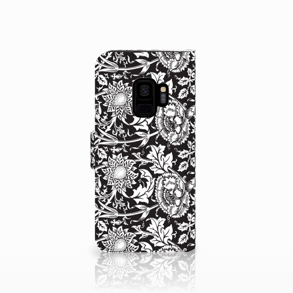 Samsung Galaxy S9 Hoesje Black Flowers