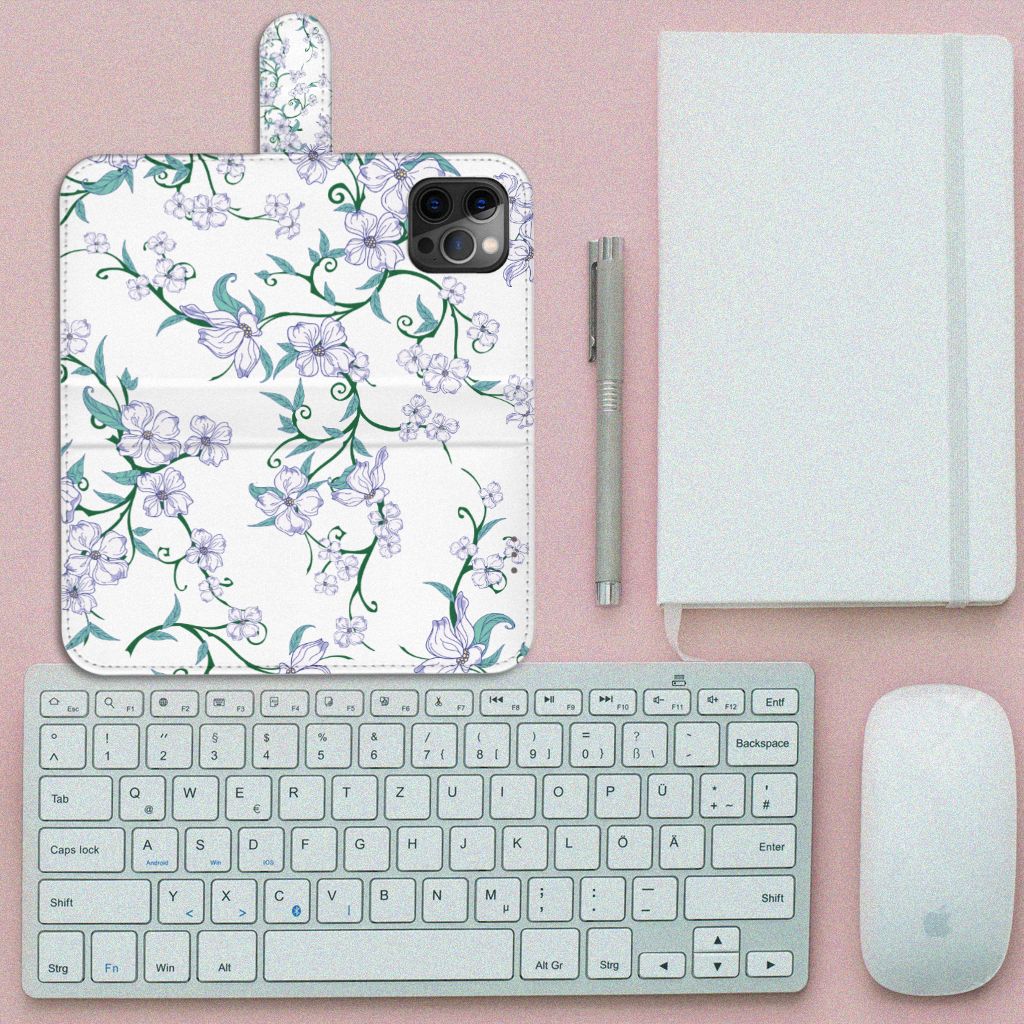 Apple iPhone 12 Pro Max Uniek Hoesje Blossom White