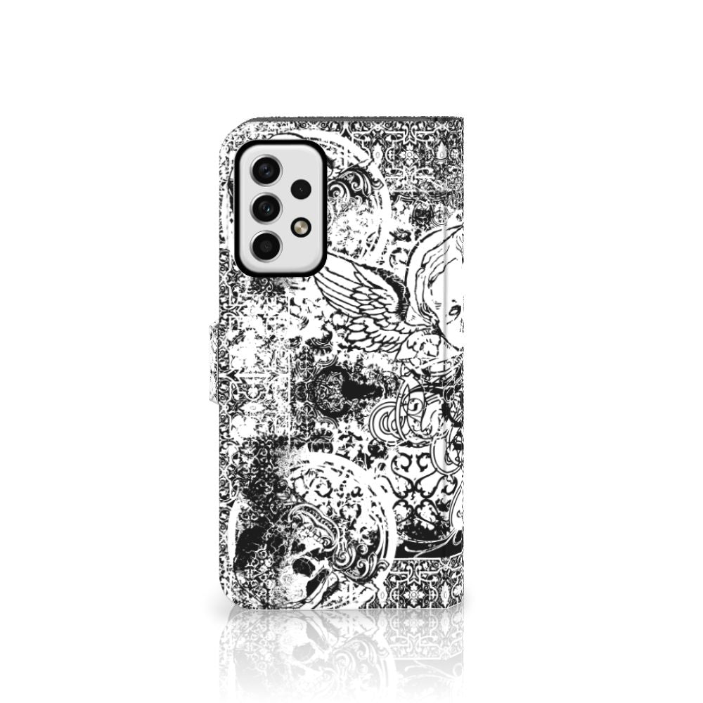 Telefoonhoesje met Naam Samsung Galaxy A23 Skulls Angel