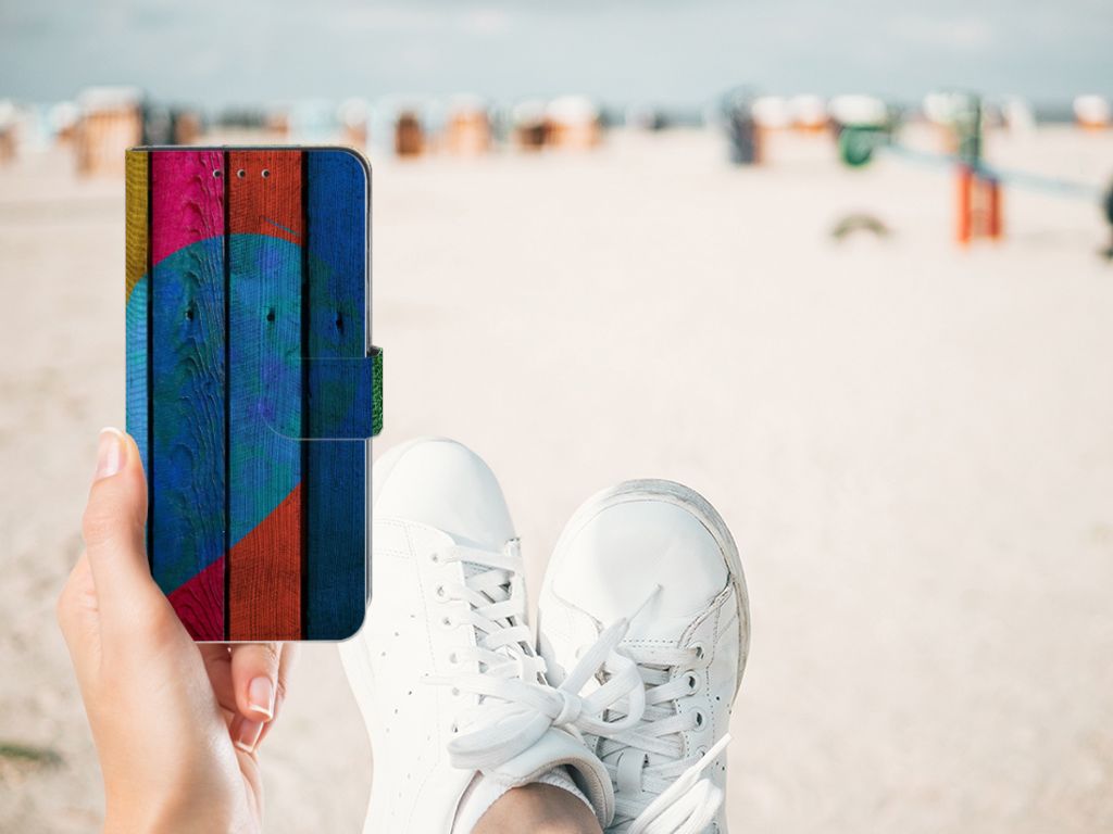 Xiaomi Redmi 8A Book Style Case Wood Heart - Cadeau voor je Vriend