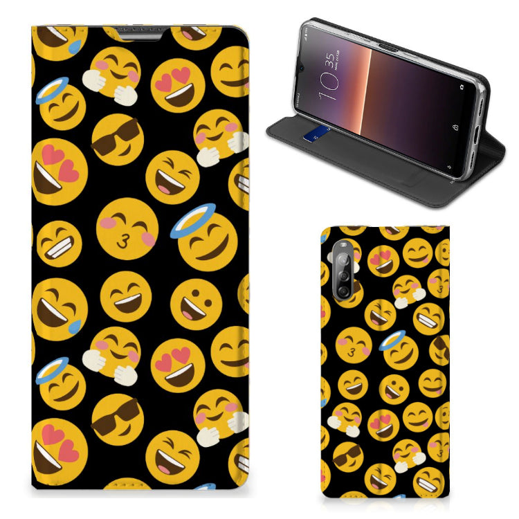Sony Xperia L4 Hoesje met Magneet Emoji