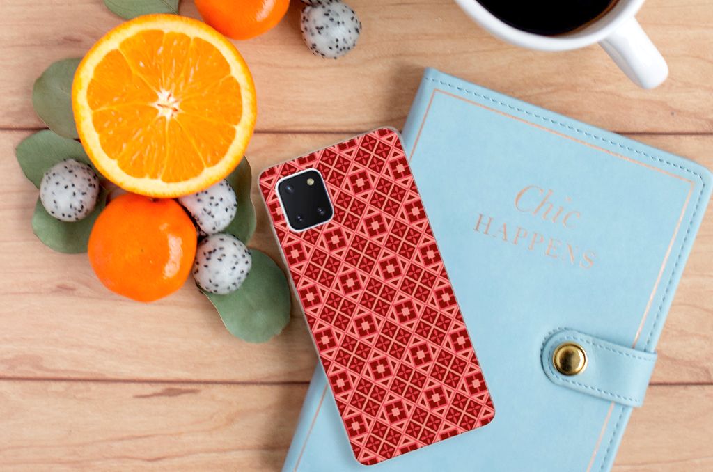 Samsung Galaxy Note 10 Lite TPU bumper Batik Rood