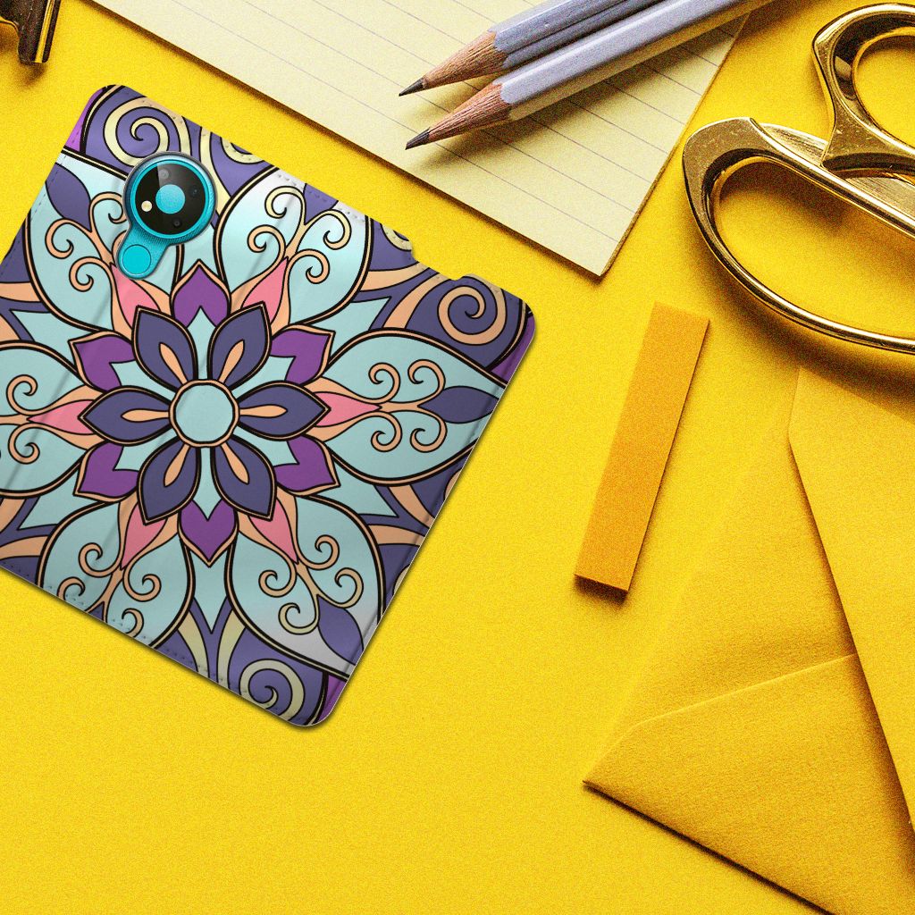 Nokia 3.4 Smart Cover Purple Flower - B2C Telecom