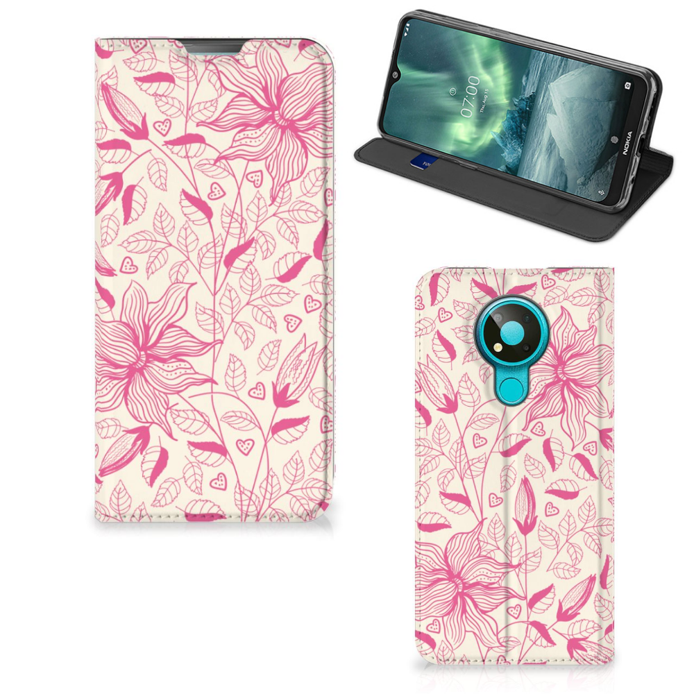 Nokia 3.4 Smart Cover Pink Flowers - B2C Telecom