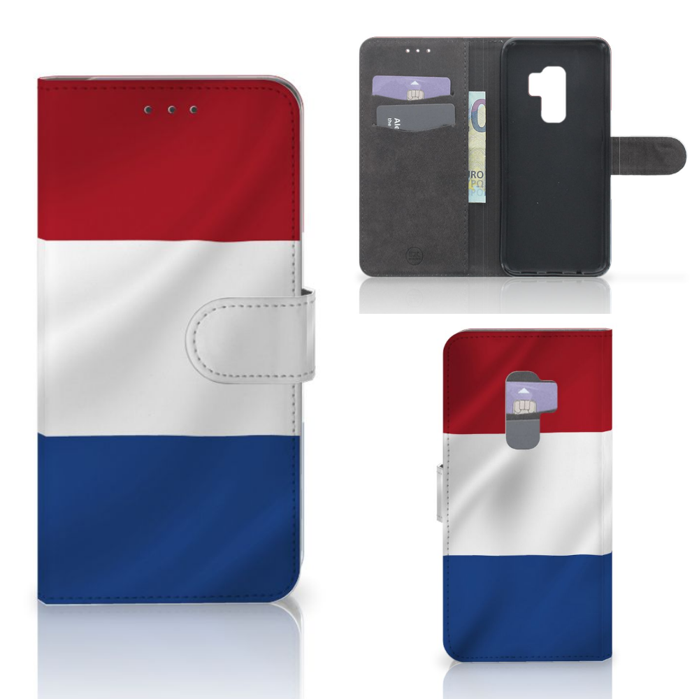 Samsung Galaxy S9 Plus Bookstyle Case Nederlandse Vlag met artistiek ontwerp van de Nederlandse vlag.
