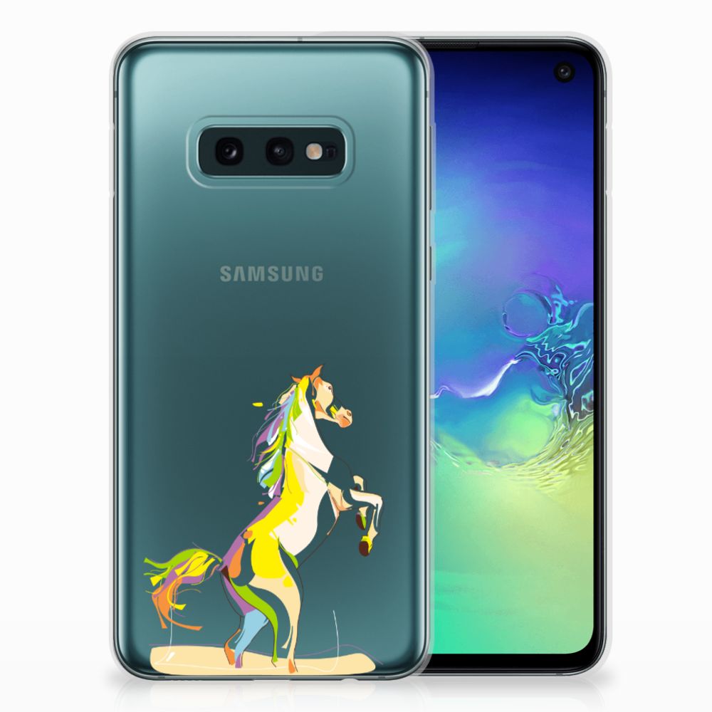 Samsung Galaxy S10e Telefoonhoesje met Naam Horse Color