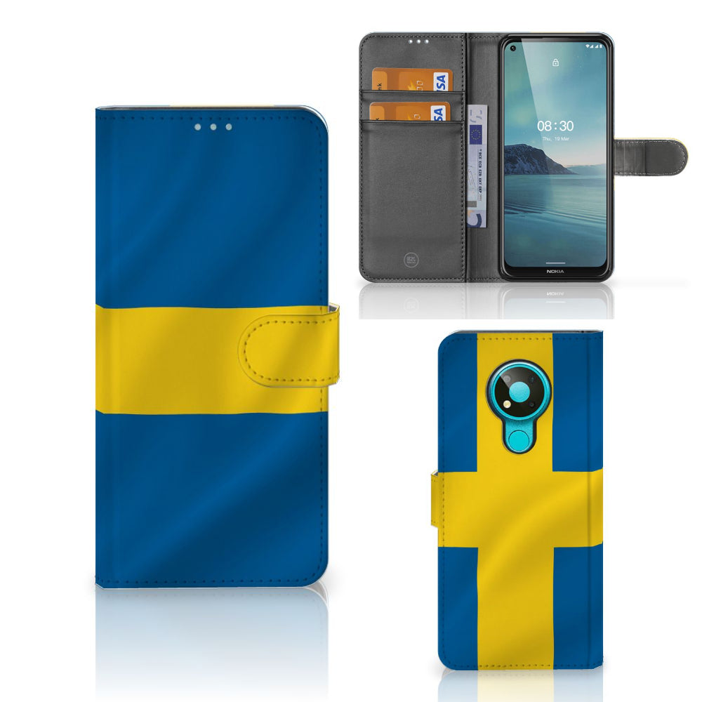 Nokia 3.4 Bookstyle Case Zweden