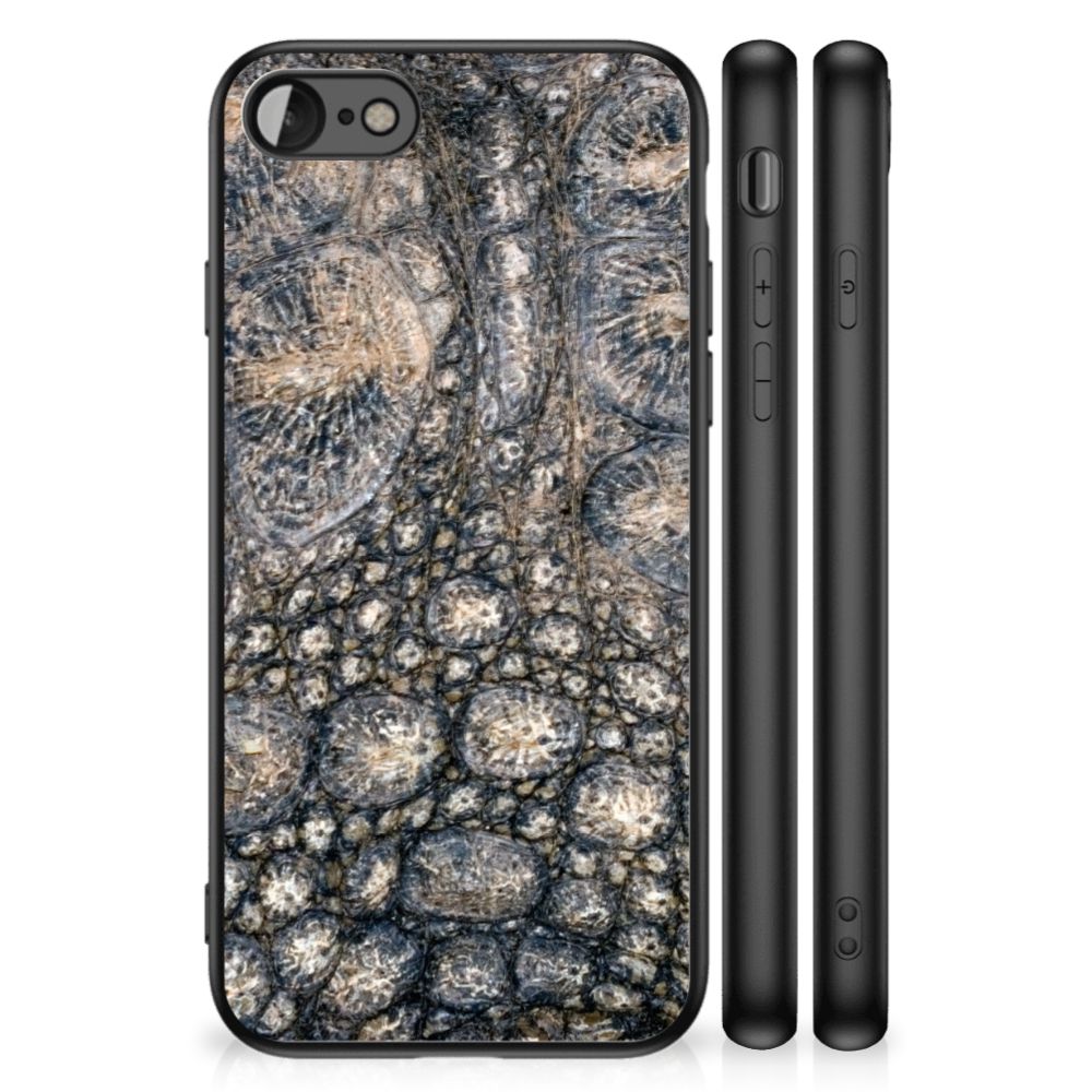 iPhone SE 2022 | SE 2020 | 7/8 Dierenprint Telefoonhoesje Krokodillenprint in krokodillenprint design.