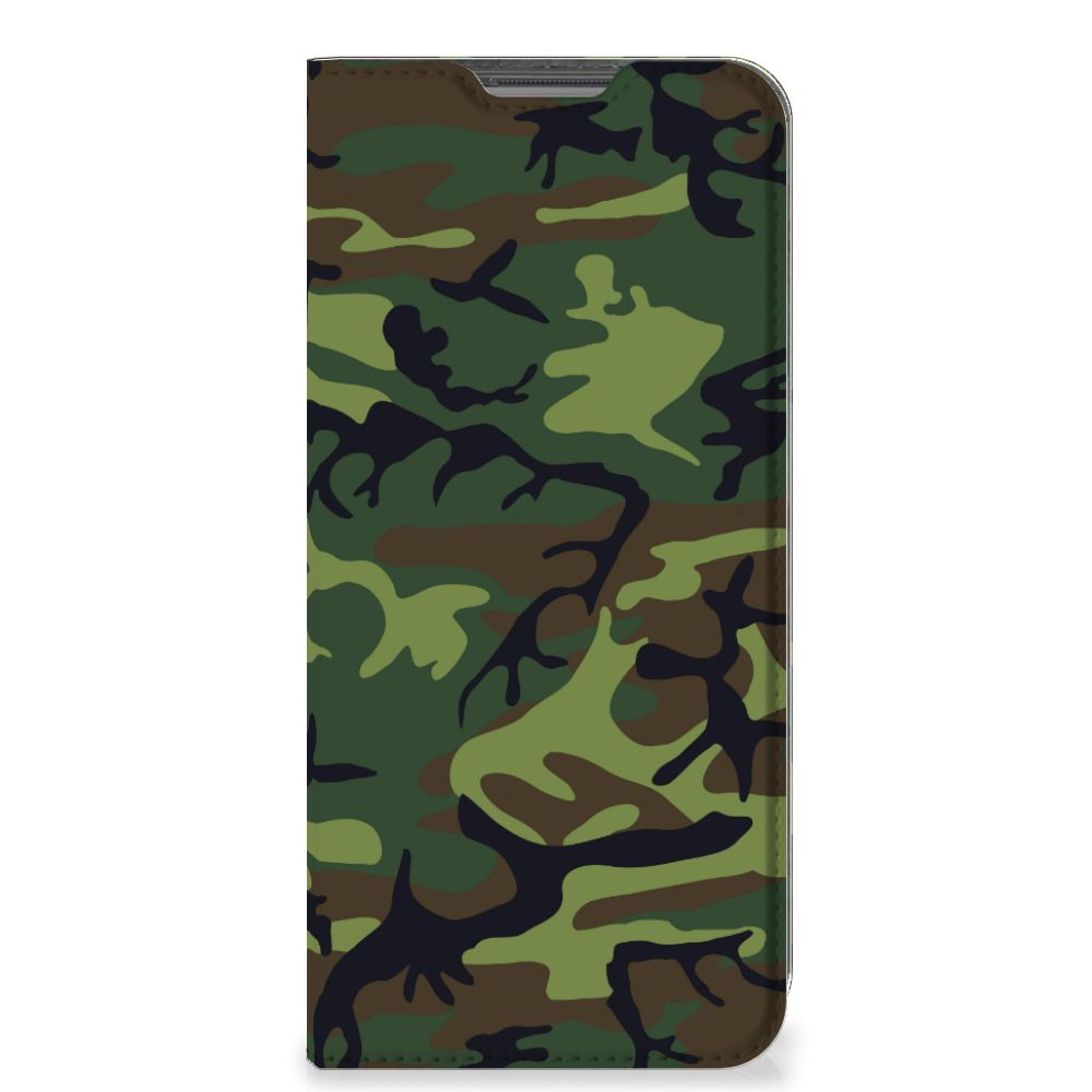 OPPO A96 | A76 Hoesje met Magneet Army Dark