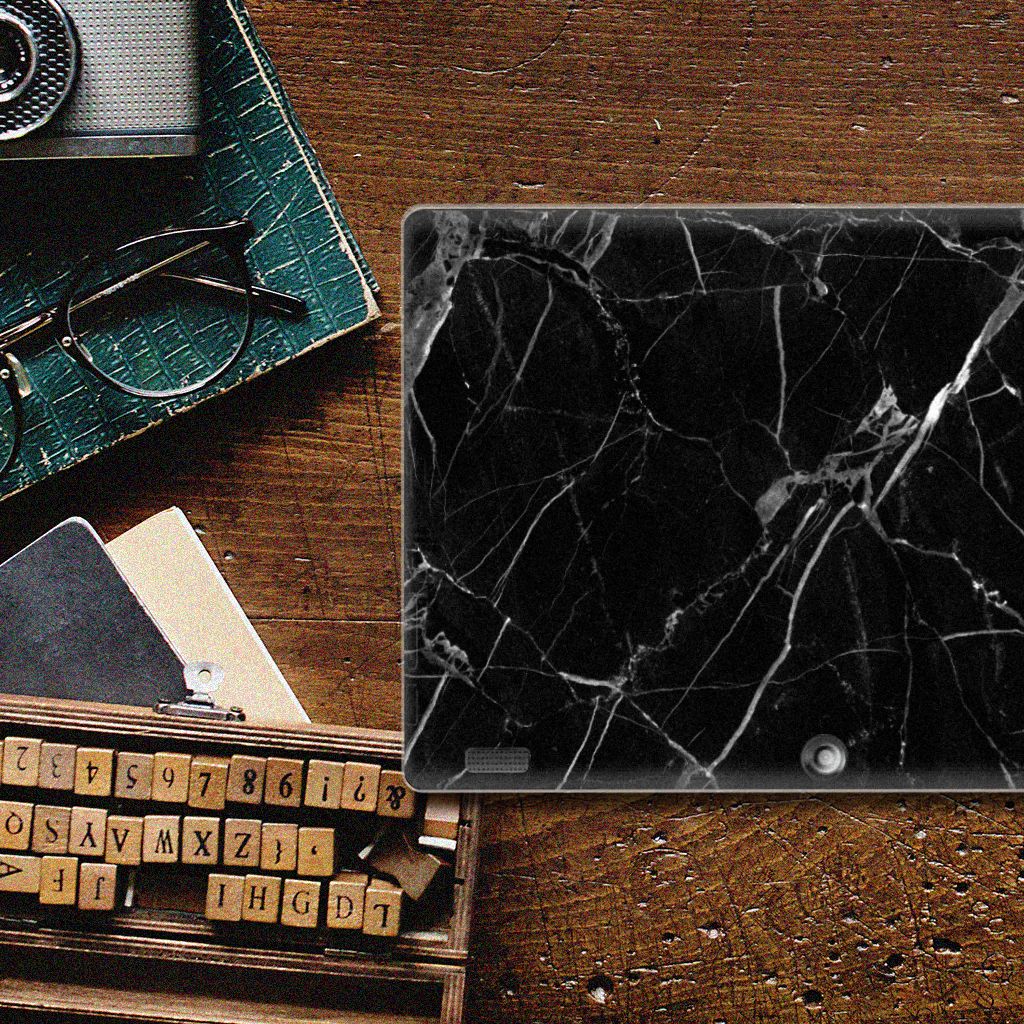 Lenovo Tab 10 | Tab 2 A10-30 Tablet Back Cover Marmer Zwart - Origineel Cadeau Vader