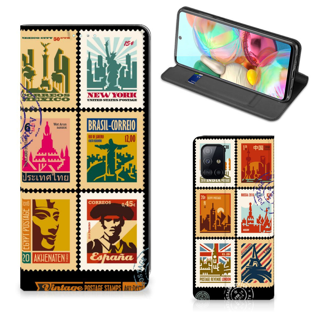 Samsung Galaxy A71 Book Cover Postzegels