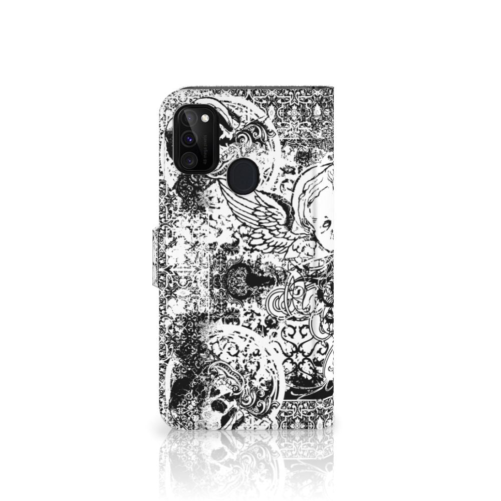 Telefoonhoesje met Naam Samsung Galaxy M21 | M30s Skulls Angel
