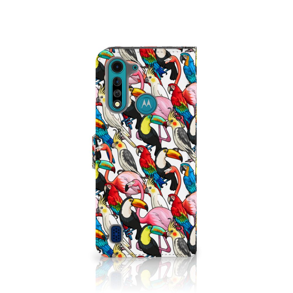 Motorola G8 Power Lite Telefoonhoesje met Pasjes Birds