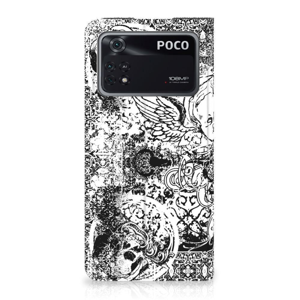 Mobiel BookCase Poco X4 Pro 5G Skulls Angel - B2C Telecom