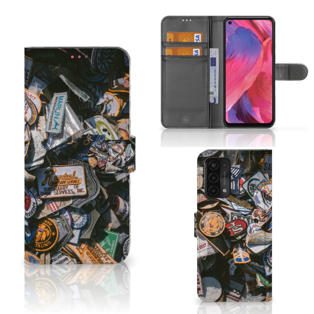 OPPO A54 5G | A74 5G | A93 5G Telefoonhoesje met foto Badges