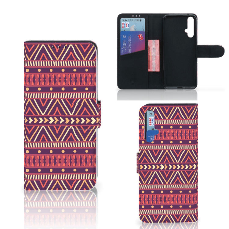 Honor 20 Telefoon Hoesje Aztec Paars