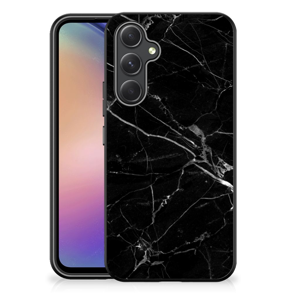 Samsung Galaxy A54 Marmeren Print Telefoonhoesje Marmer Zwart - Origineel Cadeau Vader
