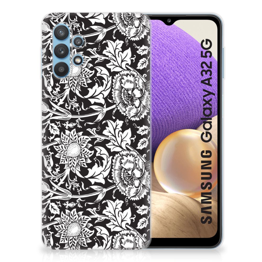 Samsung Galaxy A32 5G TPU Case Black Flowers B2C Telecom