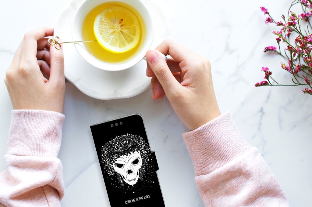 Telefoonhoesje met Naam Microsoft Lumia 650 Skull Hair